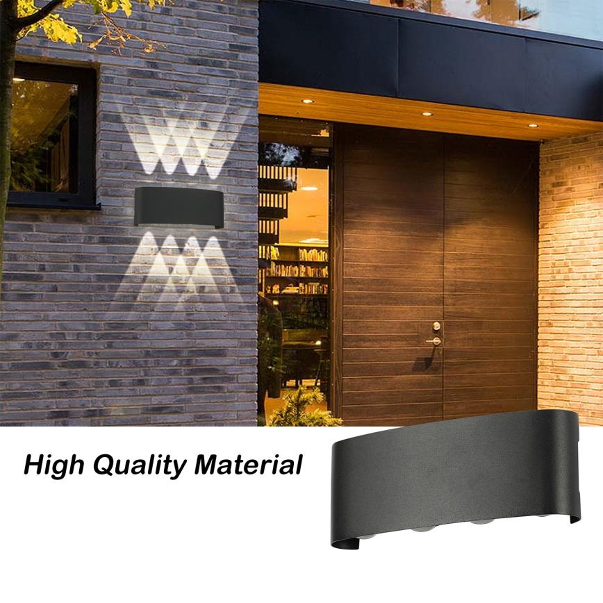 Brilagi - Εξωτερικό επιτοίχιο φωτιστικό LED FLAREBOX LED/8W/230V μαύρο IP65