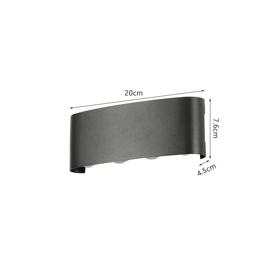 Brilagi - Εξωτερικό επιτοίχιο φωτιστικό LED FLAREBOX LED/8W/230V μαύρο IP65