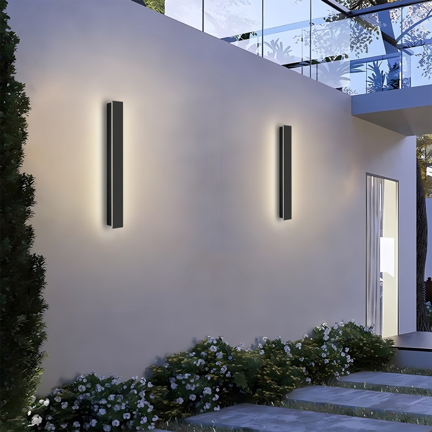 Brilagi - Επιτοίχιο φωτιστικό LED εξωτερικού χώρου LINEAR LED/12W/230V 3000K IP65 50 cm μαύρο CRI 90
