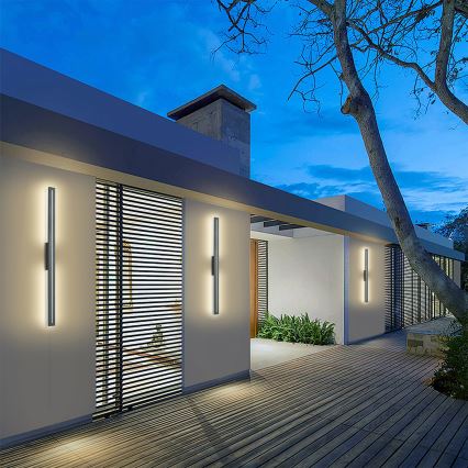 Brilagi - Εξωτερικό επιτοίχιο φωτιστικό LED LINEO LED/24W/230V 3000K IP65 100 cm ανθρακί CRI 90