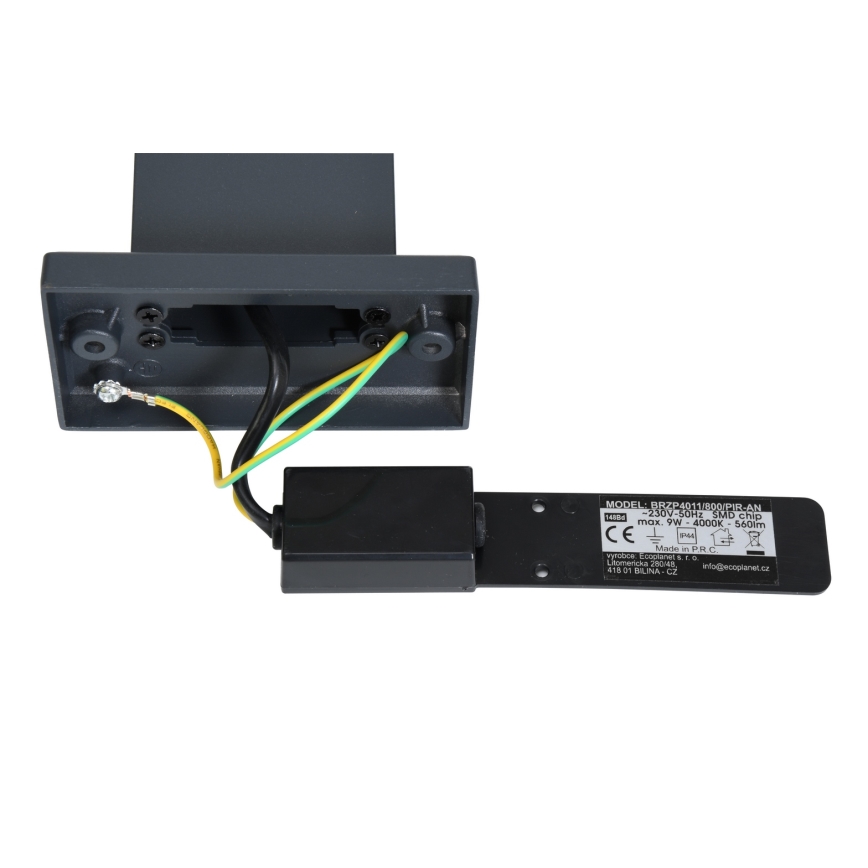 Brilagi - Εξωτερική λάμπα LED με αισθητήρα ARCELO LED/9W/230V 80 cm IP44