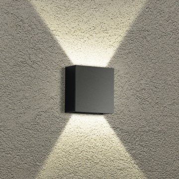 Brilagi - Εξωτερικό LED φωτιστικό τοίχου DOUBLERAY LED/4W/230V μαύρο IP65