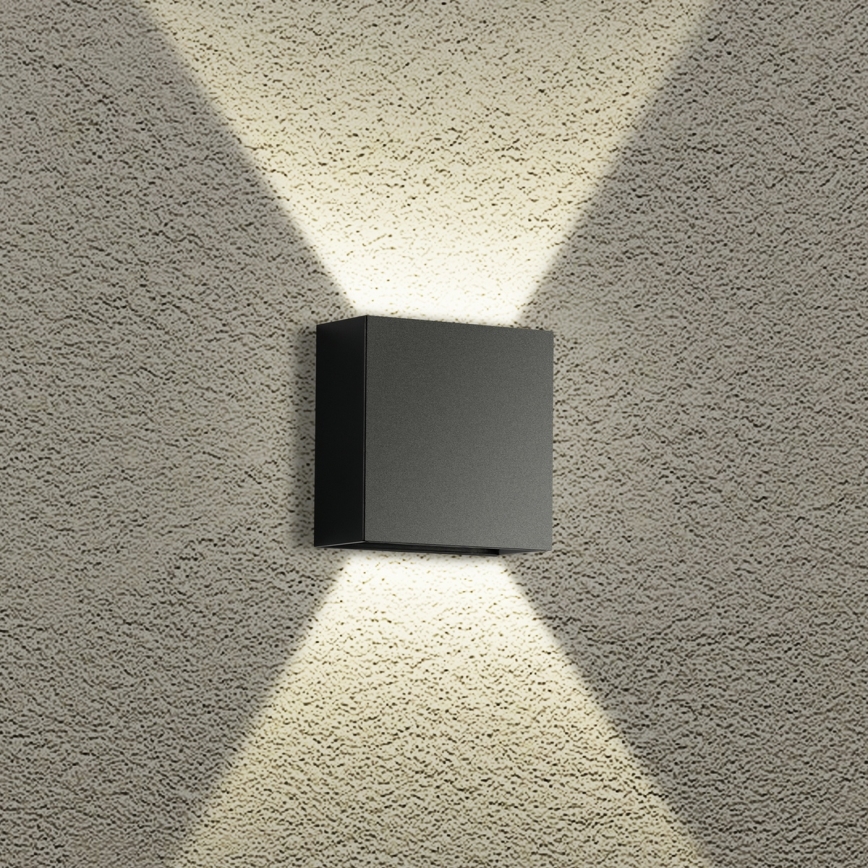Brilagi - Εξωτερικό LED φωτιστικό τοίχου DOUBLERAY LED/4W/230V μαύρο IP65
