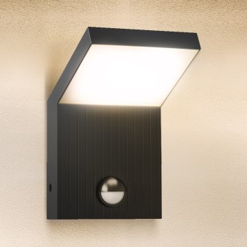 Brilagi - Εξωτερικό επιτοίχιο LED φωτιστικό με αισθητήρα RIANO LED/8W/230V, ανθρακί, IP65