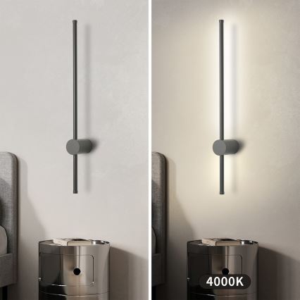 Brilagi - Εξωτερικό επιτοίχιο φωτιστικό LED AURA LED/12W/230V 4000K IP54 65 cm ανθρακί