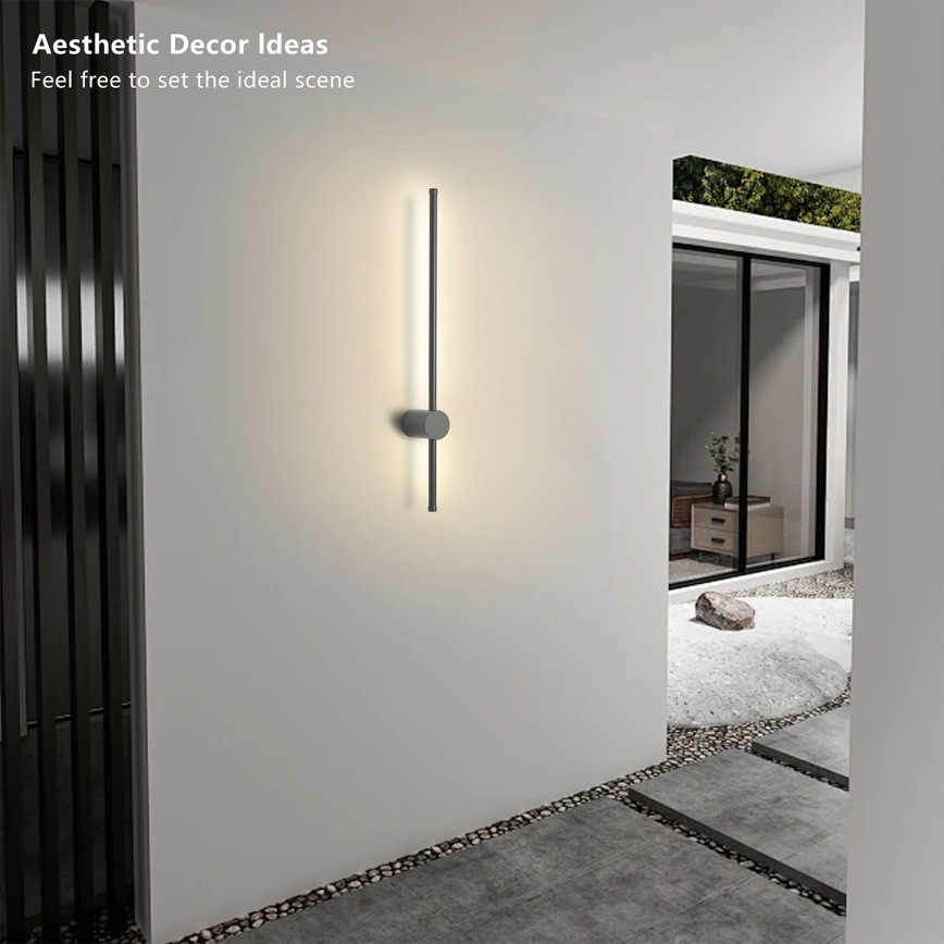 Brilagi - Εξωτερικό επιτοίχιο φωτιστικό LED AURA LED/12W/230V 4000K IP54 65 cm ανθρακί