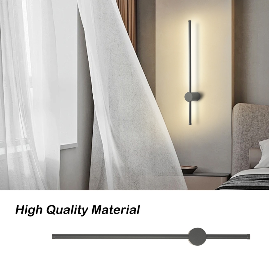 Brilagi - Εξωτερικό επιτοίχιο φωτιστικό LED AURA LED/12W/230V 4000K IP54 65 cm ανθρακί