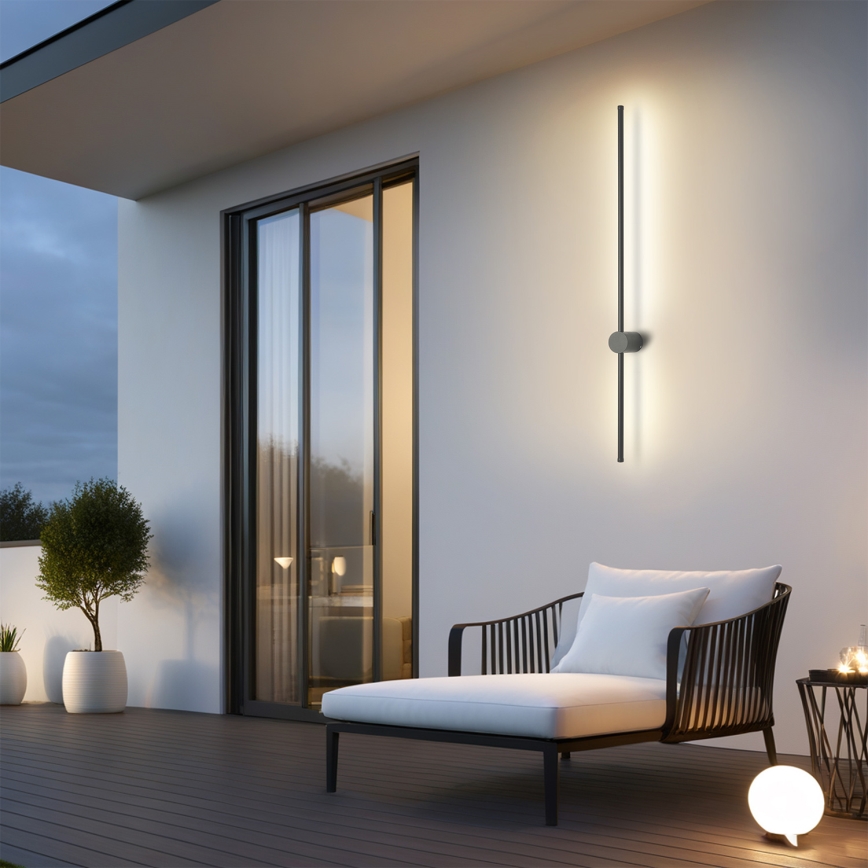 Brilagi - Επιτοίχιο φωτιστικό LED εξωτερικού χώρου AURA LED/20W/230V 4000K IP54 97 cm ανθρακί