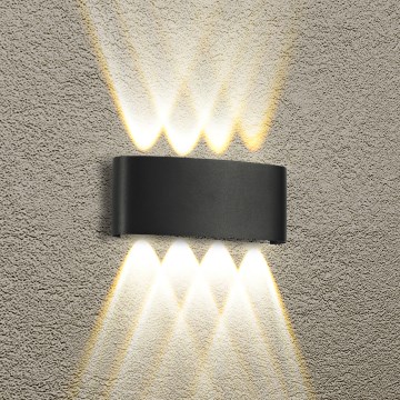 Brilagi - Εξωτερικό επιτοίχιο φωτιστικό LED FLAREBOX LED/8W/230V μαύρο IP65