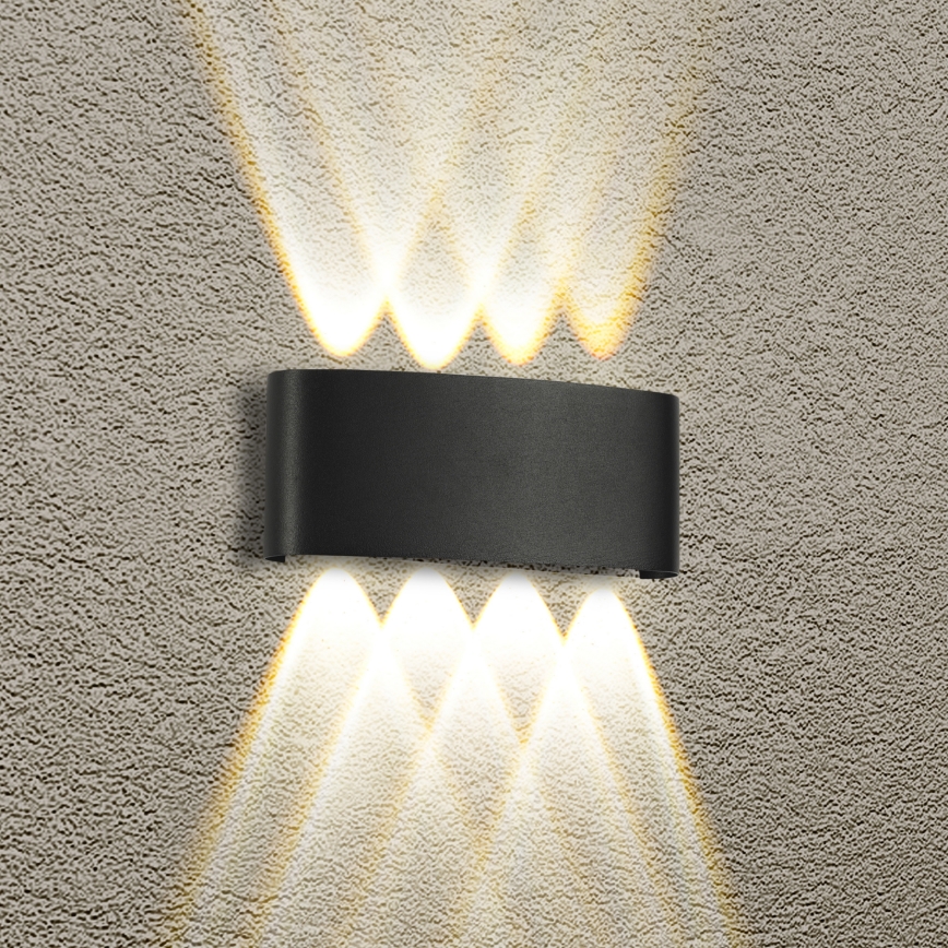 Brilagi - Εξωτερικό επιτοίχιο φωτιστικό LED FLAREBOX LED/8W/230V μαύρο IP65