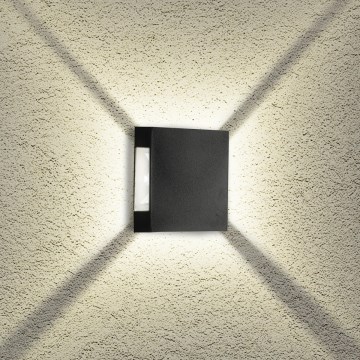 Brilagi - Εξωτερικό επιτοίχιο φωτιστικό LED QUADRAY LED/4W/230V μαύρο IP65
