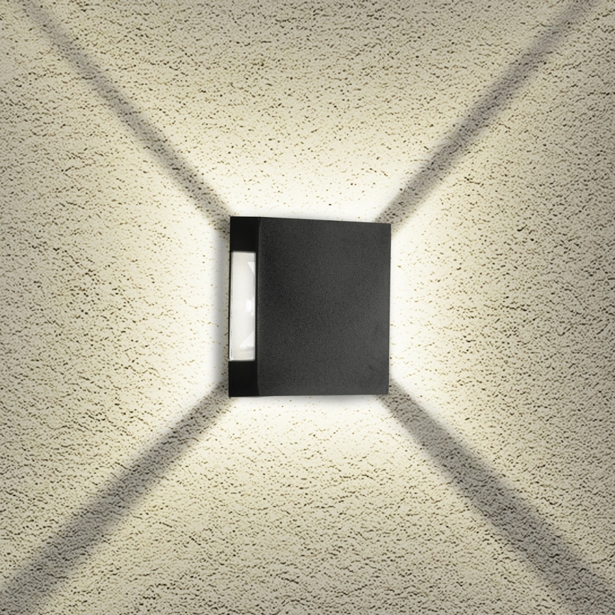 Brilagi - Εξωτερικό επιτοίχιο φωτιστικό LED QUADRAY LED/4W/230V μαύρο IP65