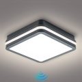 Brilagi - Εξωτερικό φωτιστικό LED με αισθητήρα BENE LED/18W/230V 22x22 εκ. ανθρακί IP54
