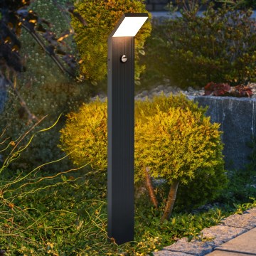 Brilagi - Εξωτερικό φωτιστικό LED με αισθητήρα RIANO LED/8W/230V ανθρακί IP65