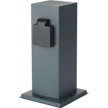 Brilagi - Εξωτερικός κολωνάκι πρίζας PILLAR 1Z SCHUKO 230V IP44 ανθρακί