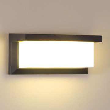 Brilagi - Επιτοίχιο φωτιστικό εξωτερικού χώρου LED BRICKY LED/12W/230V ανθρακί IP54