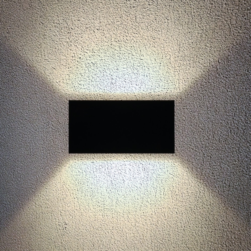Brilagi - Επιτοίχιο φωτιστικό εξωτερικού χώρου LED DOUBLE CUBE LED/12W/230V μαύρο IP65