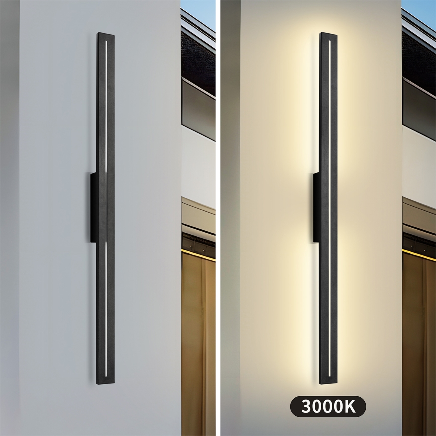 Brilagi - Επιτοίχιο φωτιστικό LED εξωτερικού χώρου LINEO LED/24W/230V 3000K IP65 100 cm μαύρο CRI 90