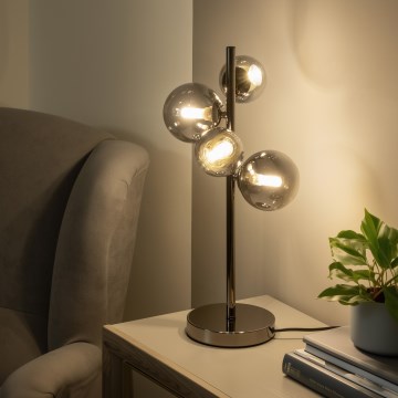 Brilagi - Επιτραπέζιο φωτιστικό LED MILLA 4xG9/3W/230V γυαλιστερό χρώμιο/φιμέ
