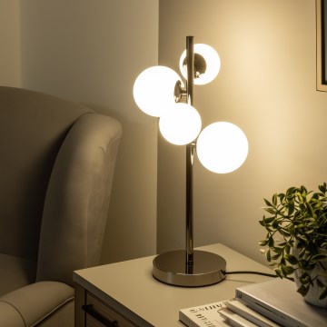 Brilagi - Επιτραπέζιο φωτιστικό LED MILLA 4xG9/3W/230V γυαλιστερό χρώμιο/λευκό