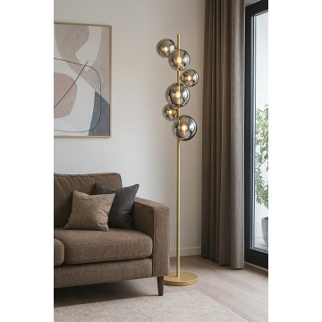 Brilagi - Επιδαπέδια λάμπα LED MILLA 7xG9/3W/230V χρυσό/φιμέ