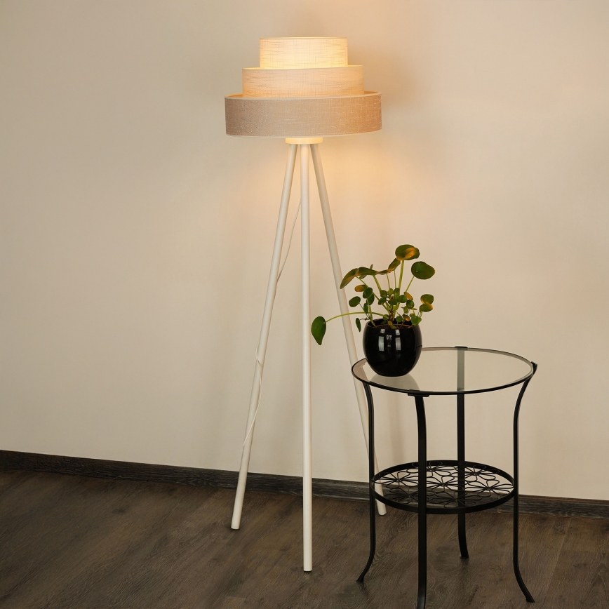 Brilagi - Επιδαπέδιο φωτιστικό ALASKA LUNETA 1xE27/15W/230V γκρι/κρεμ