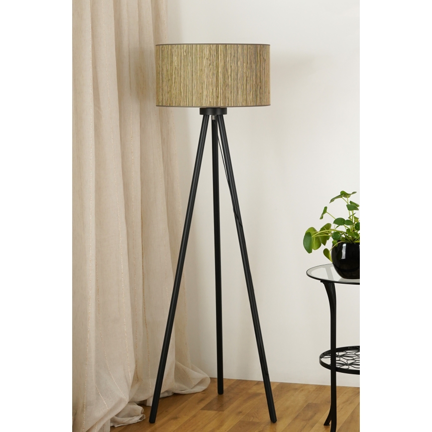 Brilagi - Επιδαπέδιο φωτιστικό BOSTON ROLLER 1xE27/15W/230V straw καφέ/χρυσό