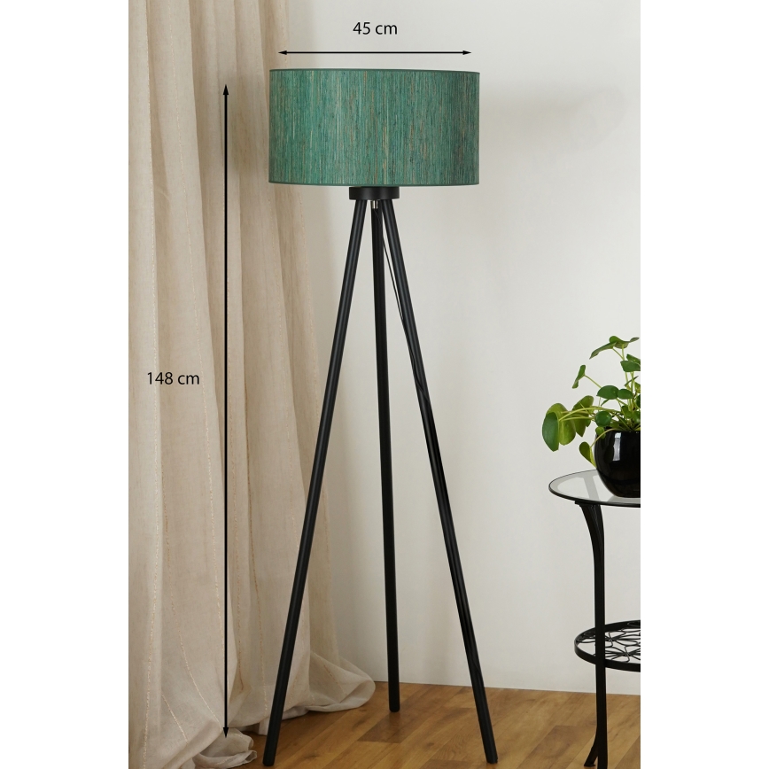 Brilagi - Επιδαπέδιο φωτιστικό BOSTON ROLLER 1xE27/15W/230V straw πράσινο/χρυσό