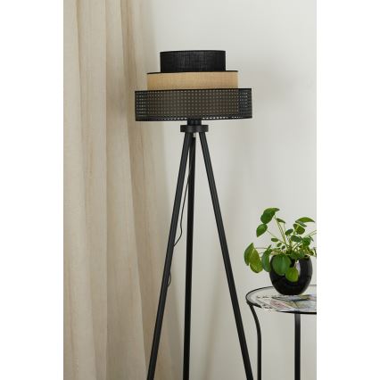 Brilagi - Επιδαπέδιο φωτιστικό DAKOTA LUNETA 1xE27/15W/230V μαύρο/μπεζ