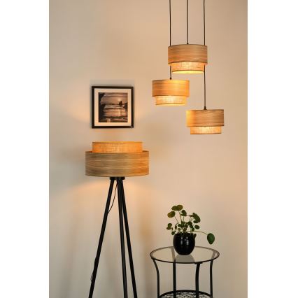 Brilagi - Επιδαπέδιο φωτιστικό MONTANA BOHO 1xE27/15W/230V καφέ/μαύρο