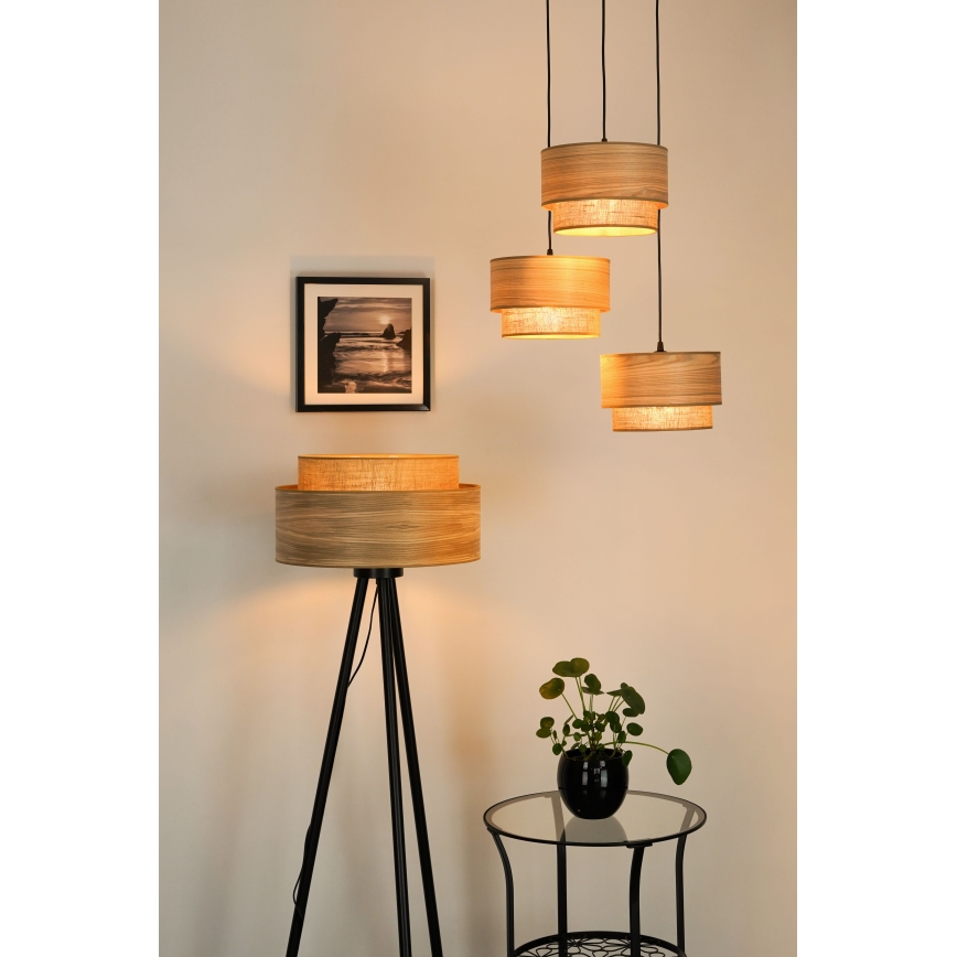 Brilagi - Επιδαπέδιο φωτιστικό MONTANA BOHO 1xE27/15W/230V καφέ/μαύρο