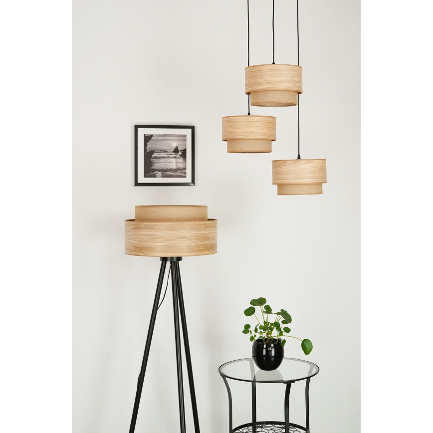 Brilagi - Επιδαπέδιο φωτιστικό MONTANA BOHO 1xE27/15W/230V καφέ/μαύρο