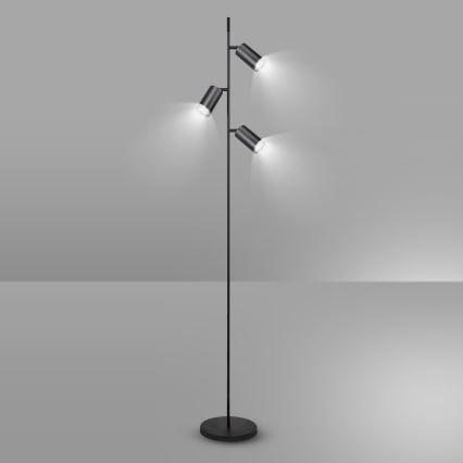 Brilagi - Επιδαπέδιο φωτιστικό SELE 3xGU10/30W/230V μαύρο