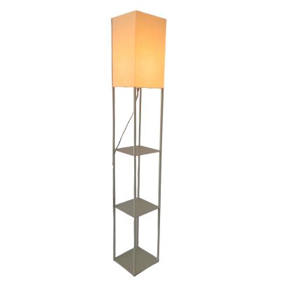 Brilagi - Επιδαπέδιο φωτιστικό με ράφια GRADUS 1xE27/40W/230V γκρι/μπεζ