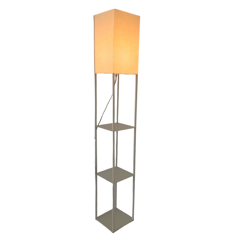 Brilagi - Επιδαπέδιο φωτιστικό με ράφια GRADUS 1xE27/40W/230V γκρι/μπεζ