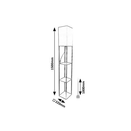 Brilagi - Επιδαπέδιο φωτιστικό με ράφια GRADUS 1xE27/40W/230V γκρι/μπεζ