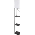 Brilagi - Επιδαπέδιο φωτιστικό με ράφια GRADUS 1xE27/40W/230V μαύρο/λευκό