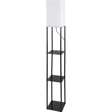 Brilagi - Επιδαπέδιο φωτιστικό με ράφια GRADUS 1xE27/40W/230V μαύρο/λευκό