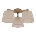 Brilagi - Επικαθήμενο φωτιστικό οροφής LATTE SABIA 3xE27/60W/230V πεύκο/μπεζ