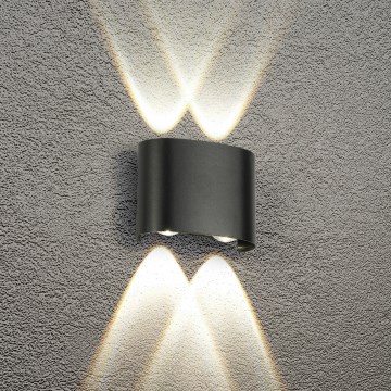 Brilagi - Επιτοίχιο LED φωτιστικό εξωτερικού χώρου FLAREBOX LED/4W/230V μαύρο IP65