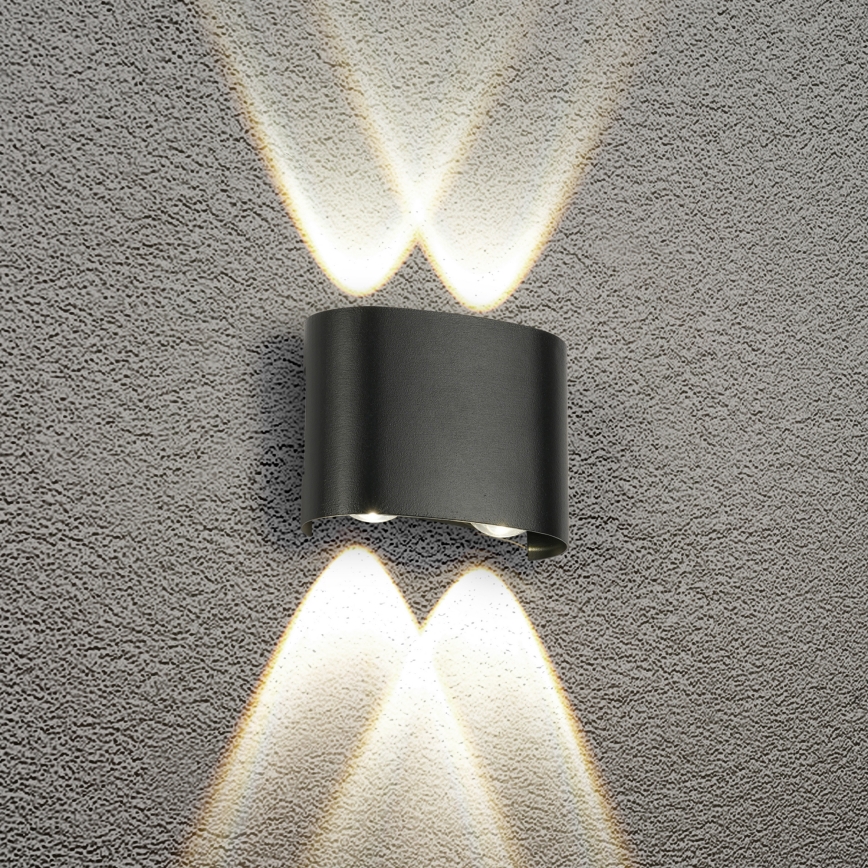 Brilagi - Επιτοίχιο LED φωτιστικό εξωτερικού χώρου FLAREBOX LED/4W/230V μαύρο IP65