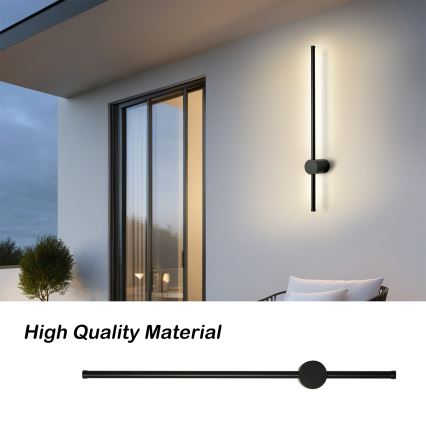 Brilagi - Εξωτερικό επιτοίχιο φωτιστικό LED AURA LED/12W/230V 4000K IP54 65 cm μαύρο