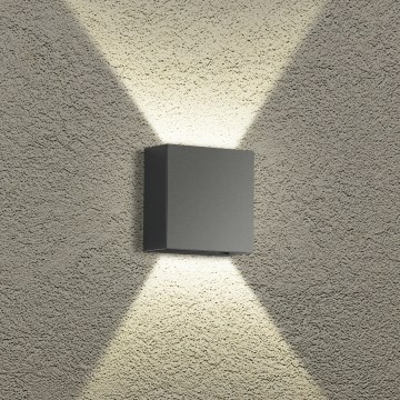 Brilagi - Επιτοίχιο εξωτερικό φωτιστικό LED DOUBLERAY LED/4W/230V ανθρακί IP65