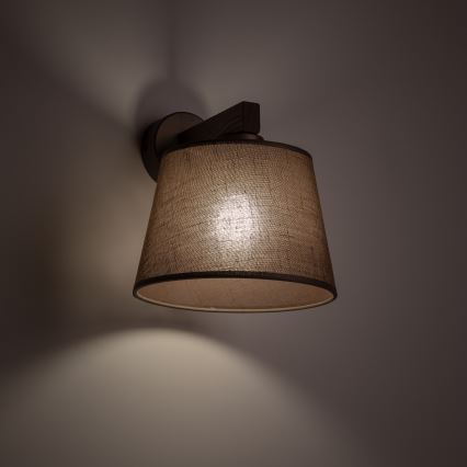 Brilagi - Επιτοίχιο φωτιστικό LATTE 1xE27/60W/230V πεύκο/καφέ