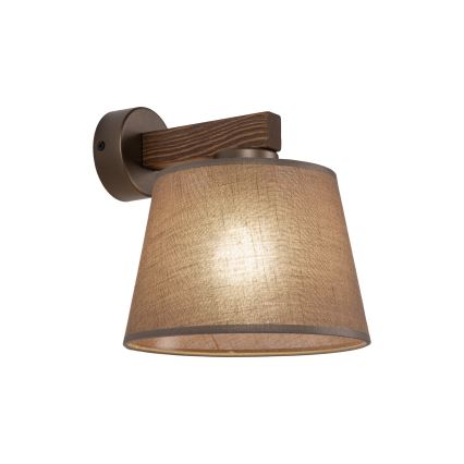 Brilagi - Επιτοίχιο φωτιστικό LATTE 1xE27/60W/230V πεύκο/καφέ