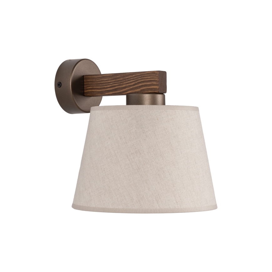 Brilagi - Επιτοίχιο φωτιστικό LATTE 1xE27/60W/230V πεύκο/μπεζ