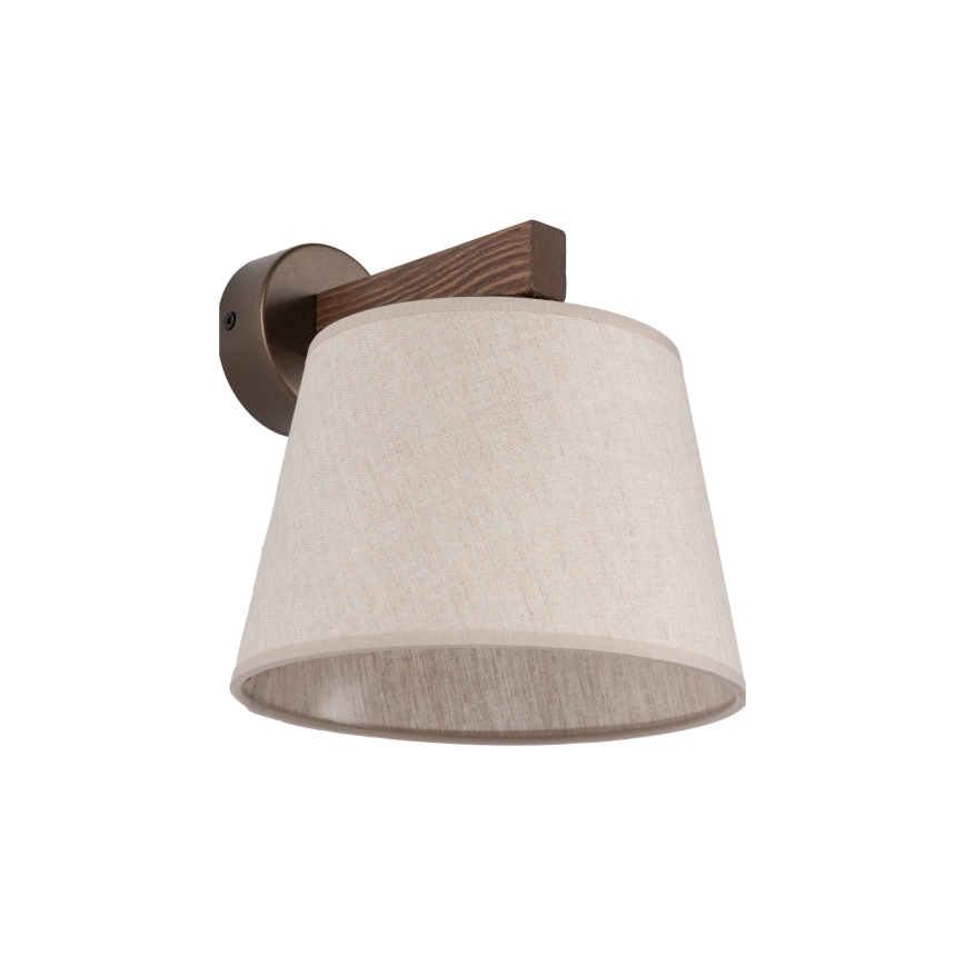 Brilagi - Επιτοίχιο φωτιστικό LATTE 1xE27/60W/230V πεύκο/μπεζ