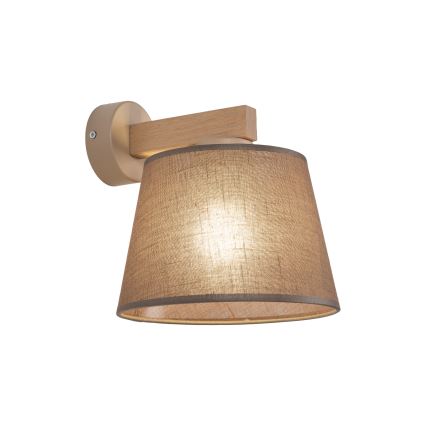 Brilagi - Επιτοίχιο φωτιστικό LATTE SABIA 1xE27/60W/230V πεύκο/καφέ