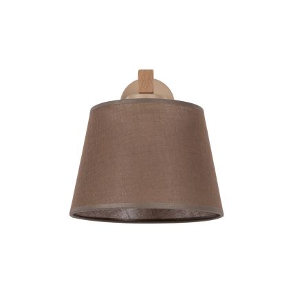 Brilagi - Επιτοίχιο φωτιστικό LATTE SABIA 1xE27/60W/230V πεύκο/καφέ