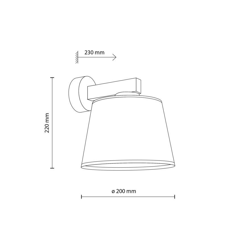 Brilagi - Επιτοίχιο φωτιστικό LATTE SABIA 1xE27/60W/230V πεύκο/καφέ